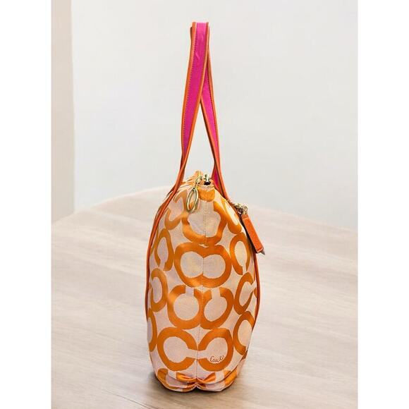 Y2K Coach 13826 Poppy OP Art Signature Tote & Large Wristlet - Picture 4 of 15